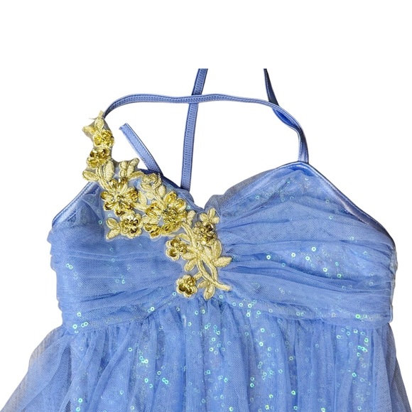 Weissman | Stop Where You Are Tulle Overlay Biketard Dance Costume, Size IC MC - Picture 5 of 6